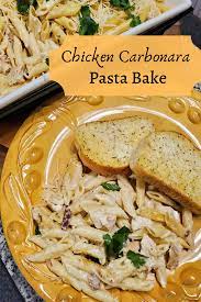 Chicken Carbonara Pasta Bake Recipe House Of Faucis Recipe Chicken Carbonara Baked Pasta Recipes Carbonara Pasta
