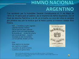 Se sabe que el 26 de mayo de 1812 tres niños entonaron en el cabildo de buenos aires, y ante la presencia. Himno Nacional Argentino