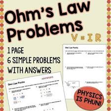 Ohm S Law Problems Physics Ohms Law Physics Free Science Lesson
