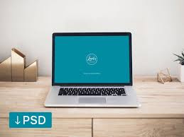 Macbook Pro Wooden Table Mockup Template Freebie Mockup Template Free Mockup Photoshop Mockup