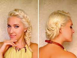 Spray hair generously with the bold control hairspray to maintain your style and prevent any unwanted flyaways. French Fishtail Braid Hairstyles For Medium Long Layered Hair Tutorial Messy Updo For Everyday Youtube