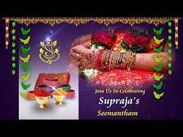 Baby Shower Invitation Video Seemantham Video Invitation Hindu Wedding Invitation Cards Wedding Invitation Video Shower Invitations