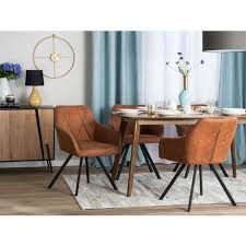 Maybe you would like to learn more about one of these? Modern Fabric Dining Chairs Set Of 2 Padded Seat Black Metal Legs Brown Monee
