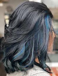 Concept of halloween and day of the dead. 20 Amazing Blue Black Hair Color Looks