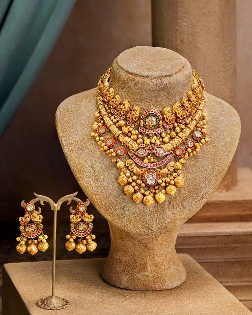 Intricate Indian Bridal Jewelry Craftsmanship, AI generated
