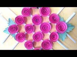 Handmade Wall Hanging Idea How To Make Wall Hanging At Home Diy Wall Hanging Using Paper Youtube Paper Flower Wall Wall Hanging Crafts Paper Wall Decor