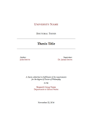 Dedication inside a phd thesis can be used for any. Latex Templates Masters Doctoral Thesis