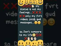 Maybe you would like to learn more about one of these? My Status Is Not My Feelings Youtube