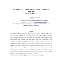 Pengerusinya ialah yab ketua menteri melaka. Islamic Economics And Zakat Research Papers Academia Edu