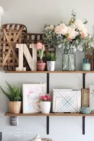 Spring Home Tour 2018 Farmhouse Spring Decorating Ideas The Turquoise Home Spring Home Decor Shelf Decor Living Room Decor