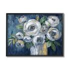 Traditional White Peonies Flower Bouquet by Nan - Painting Format: Wrapped Canvas, Size: 24" H x 30" W x 1.5" D