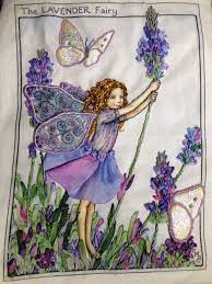 Lavender Flower Fairy Hand Embroidery Stump Work Silk Ribbons Threads And Beads Trapunto Di Embroidery Flowers Silk Ribbon Embroidery Ribbon Embroidery