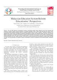 We did not find results for: Pdf Malaysian Education System Reform Educationists Perspectives