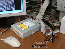 For magnetic storage, like traditional hard drives, a strong magnet can change the tiny pattern magnetizations on the platter that is your important q: Hard Drive Destruction