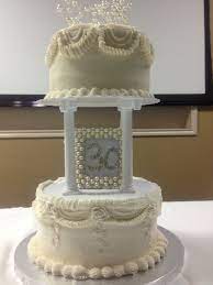 Old Style Wedding Anniversary Cake To Match Their Wedding Cake From 30 Years Ago 60th Anniversary Cakes Wedding Anniversary Cakes 30th Birthday Cake Topper
