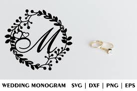 Download Letter M Of The Wedding Decorative Monogram Svg Eps Dxf Png 689397 Monograms Design Bundles