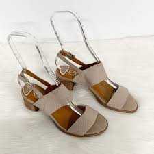 Black leather manolo blahnik slide sandals with crossover tops and covered heels. Franco Sarto Shoes Franco Sarto Amal Beige Leather Block Heel Sandal Poshmark