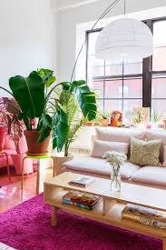 Colorful French Girl Apartment In New York Home Tour Best Living Room Design Minimalist Living Room Decor Pink Living Room