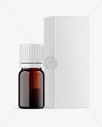 Download Green Glass Bottle With Box Mockup In Bottle Mockups On Yellow Images Object Mockups