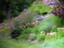 A path's design can add visual interest to a landscape; Landscaping Steep Slopes Hillside Landscapes Hillside Landscaping Landscaping A Slope Sloped Garden