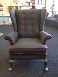 Stunning Parker Knoll Wingback Chair Grey And Pink Designer Warwick Fabrics Wingbackchair Furniture Reupholstery Knoll Chairs Upholstered Chairs