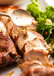 Tender pork loin roast can be enjoyed for dinner but best of all, the leftovers can make great sandwiches for lunch. Pork Tenderloin With Creamy Mustard Sauce Recipetin Eats