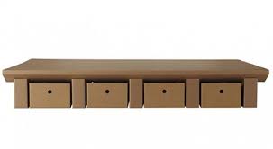 Cardboard Paperpedic Bed Can Support The Weight Of 22 People Modern Bed Frame Cardboard Furniture Modern Bed