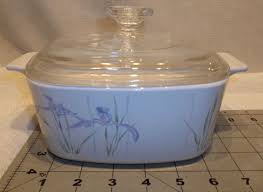 Vintage Corning Ware Shadow Iris Purple Floral Casserole Baking Dish Pyrex Glass Lid A 1 1 2 B 1 5 Liter Retro Kitche Baked Dishes Pyrex Glass Beautiful Dishes