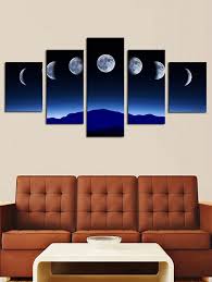 Lunar Eclipse Print Unframed Split Canvas Paintings Cheap Canvas Wall Art Canvas Wall Art Set Canvas Wall Art