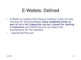 Meaning of wallet in english. Ppt E Commerce Systems Electronic Payment Systems Powerpoint Presentation Id 2972105