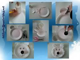J'ai vu un ours polaire en rollers avec une mangue. Hiver Ours Polaire Assiette En Carton Ijsbeer Cute766