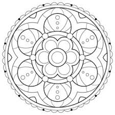 Mandalas flower coloring page on white background. Free Printable Coloring Pages Color A Mandala