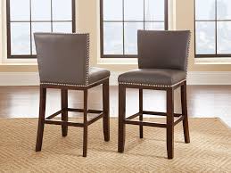 Tiffany Grey Vinyl Counter Height Chair Set Of 2 Counter Chairs Bar Stools Home Decor