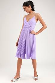 Be Mine Lavender Sleeveless Culotte Jumpsuit