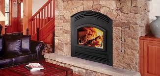Typical fireplace system termination cap storm collar chimney penetrates roof preferably without affecting roof rafters offset/return (with hanger straps) attic insulation shield must be used here to keep. Pioneer Iii Wood Fireplace Quadra Fire