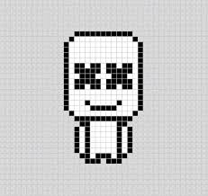 Pixeles De Marshmello Buscar Con Google Minecraft Pixel Art Pix Art Pixel Art