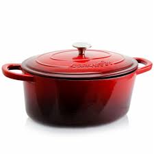 We've definitely put this pot through its paces, so it's not a huge surprise that it finally chipped. Crock Pot 7 Quart Oval Enamel Cast Iron Covered Dutch Oven Slow Cooker Red 1 Unit Jay C Food Stores
