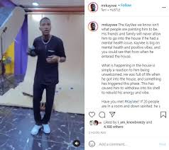 Kayvee issues statement on withdrawal from the shine ya eye house. 42 4l5mvlfdvbm