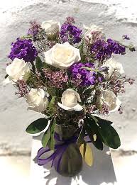 Maybe you would like to learn more about one of these? White Roses Purple Country Field Bouquet In Placentia Ca Orchids Little Secret Boutique