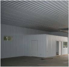 Gypsum panels are often placed over a ceiling frame. Steel Liner Panels