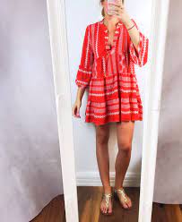 Polka dots sind typisch für den verführerischen rockabilly look. Tunika Kleid Rot Weiss C09e1a