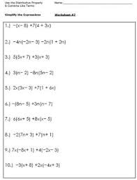 The basic level expressions do not include parenthesis or exponents. Algebra Worksheets For Simplifying The Equation Grade Math Midterm Ukg Free Adapted Mind Grade 7 Math Worksheets Algebra Midterm Worksheets Fill In The Blank Worksheet Generator Linear Equations Worksheet 7th Grade Middle