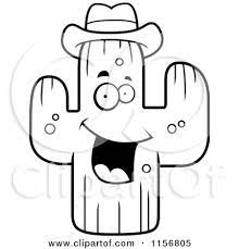 Find high quality cactus clipart black and white, all png clipart images with transparent backgroud can be download for free! Royalty Free Rf Clipart Illustration Of A Happy Cactus Wearing A Hat By Cory Thoman 218568