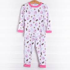 Magnolia Baby Cookies And Milk Long Pajama Pink Stitchy Fish