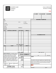 Hvac invoice is a document that is mainly used by air conditioning companies. Free Hvac Invoice Template Pdf Word Excel