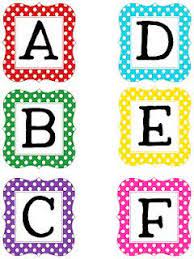 This set includes 4 sets of letters, numbers, and punctuation in the fonts: Free Printable Letter Sets For Bulletin Boards Brooke Smith Jennifer Eason Tricia Graves Lindsay Tyler C Polka Dot Letters Polka Dot Numbers School Signs