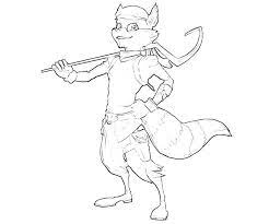In her left ear is a gold earring. Sly Cooper Coloring Pages Coloring Pages Sly Color