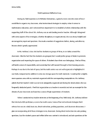Rather than simply endorsing reflection papers and their potential to dramatically connect course content with students' lives, i want to share an example. Reflective Essay Lecture Classroom