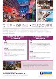 Drink Dine Discover Did You Know About The Fantastic Benefits Your Guests Will Receive When Booking A Nei Royal Caribbean Cruise Cruise Packages Cruise Deals