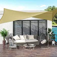 And, you can even swim in the pool without getting too much of the sun's light. Outsunny 20 X 16 Rectangle Outdoor Patio Sun Shade Sail Canopy Overstock 17965508